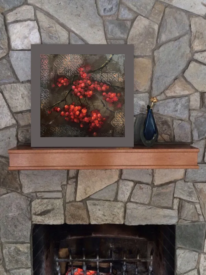 Fruits Painting Original Berries Painting Kitchen Still life