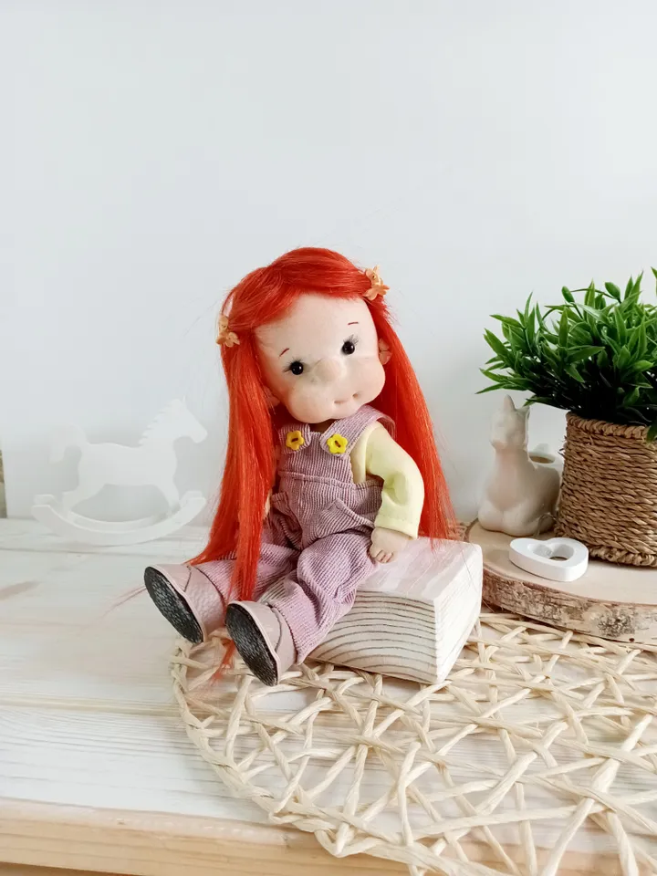 Handmade Textile Doll Art Doll Waldorf Doll Inspiration Birthday Gift for Girl