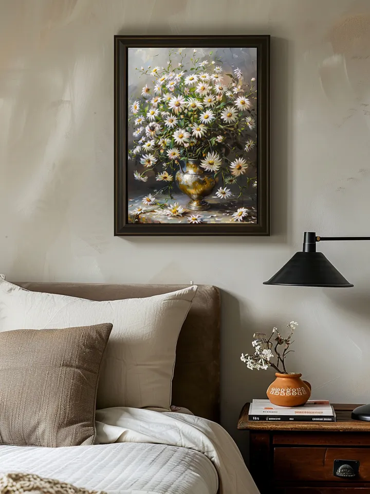 Digital Art Print Set of 3 vintage Renaissance paintings of roses, daisies and marigold flowers. Wall art. Home Decor. Instant download.