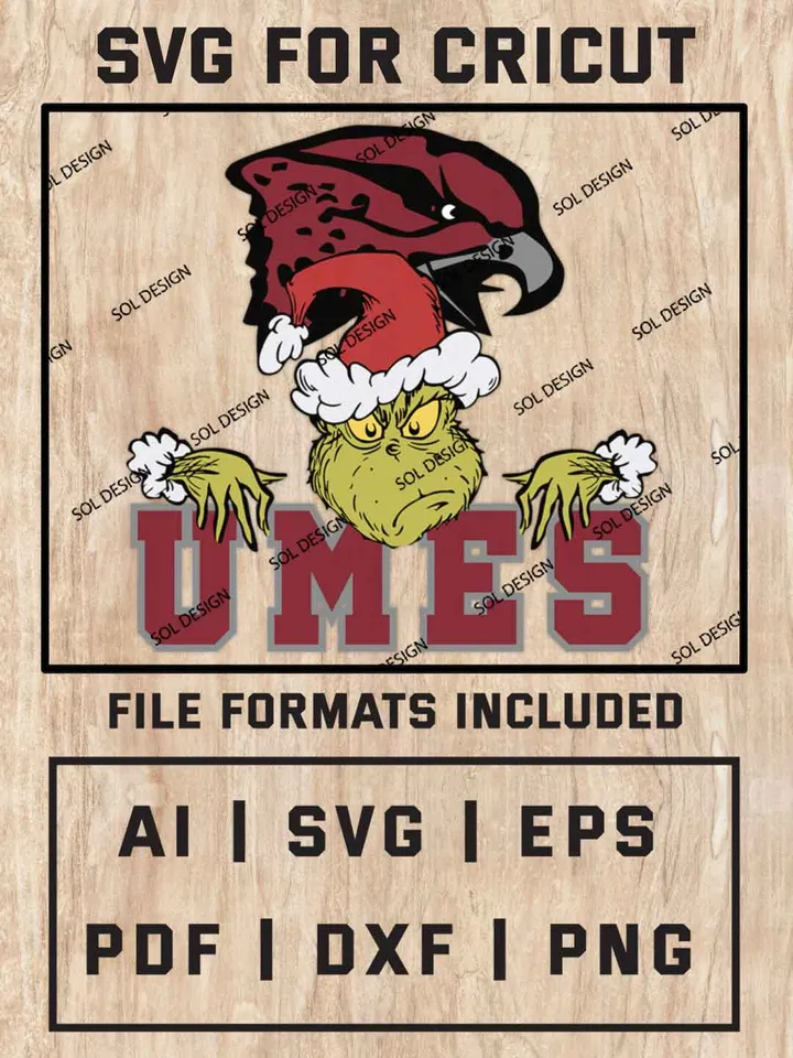 Grinch Maryland Eastern Shore Hawks SVG, NCAA SVG Design, NCAA Maryland Eastern Shore Hawks SVG, NCAA Shore Hawks Cricut, Christmas Svg, Grinch svg, Digital Download