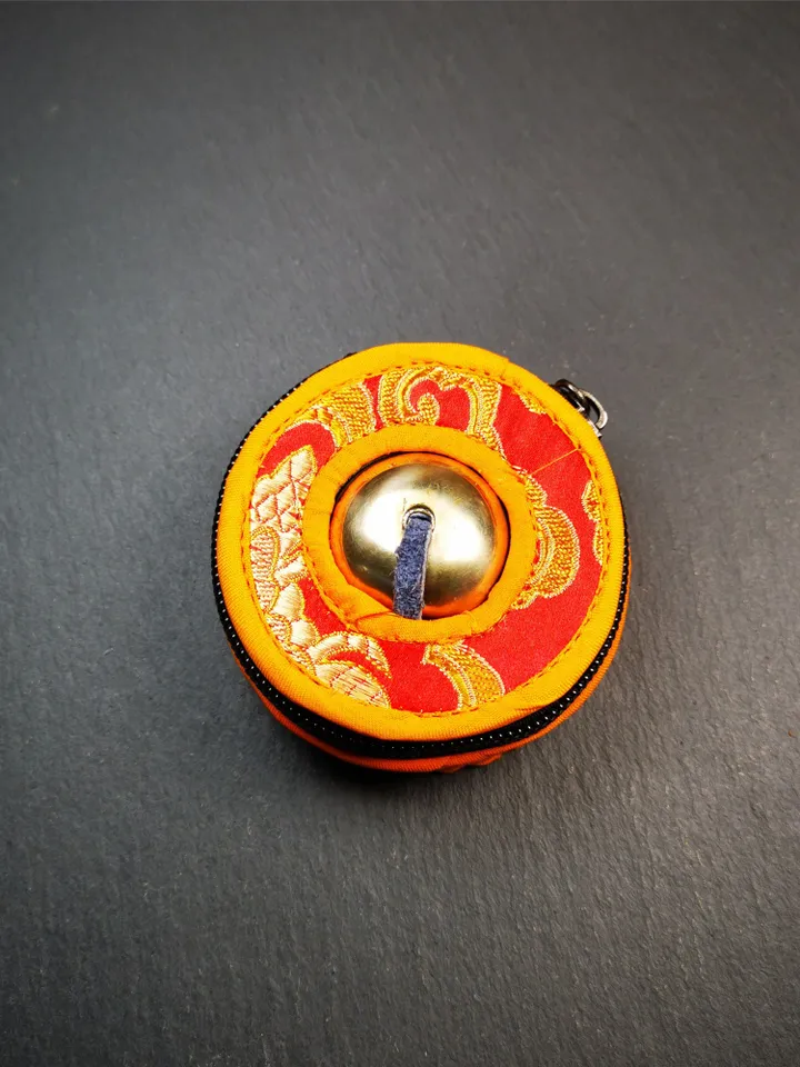 Gandhanra Customized Engrave Tibetan Cymbals,7cm / 2.75" Tingsha Bell,Buddhism Ritual Implement,Handmade in Nepal,Shiny Color