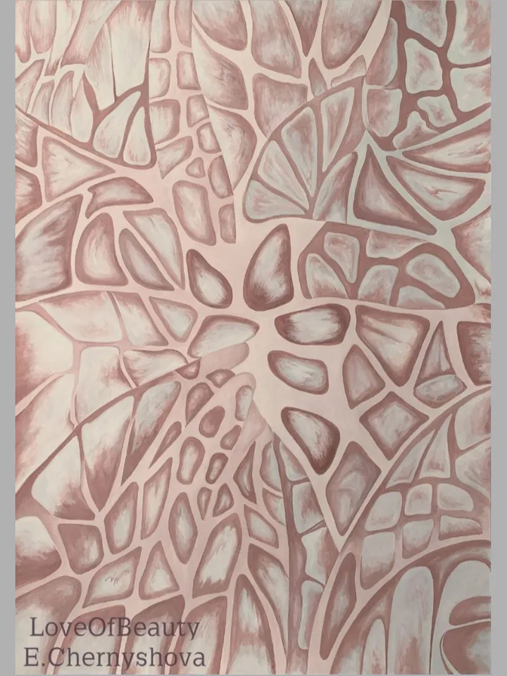 Abstract interior design brown painting