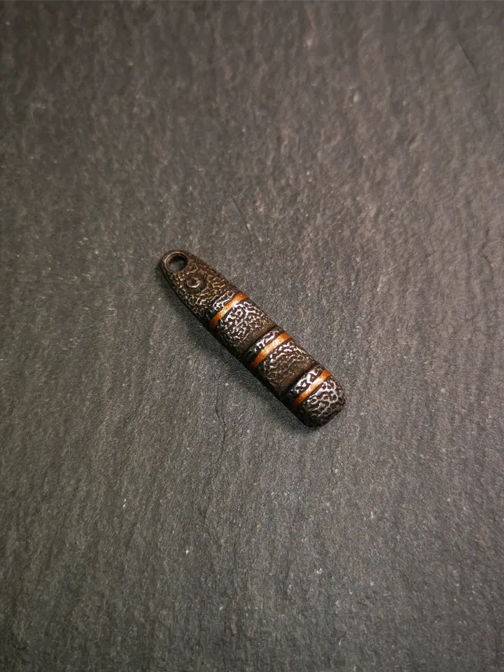 Gandhanra Handmade Tibetan Amulet Pendant,Tibetan Ladder of Heaven, Made of Cold Iron,1.38"