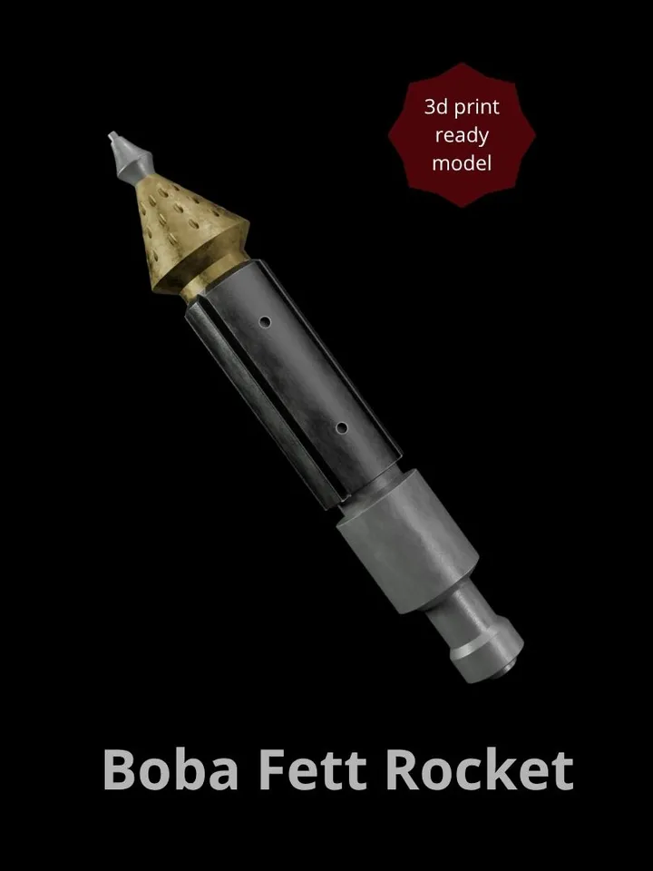 Boba Fett Rocket – Star Wars Mandalorian Prop – 3D Print STL