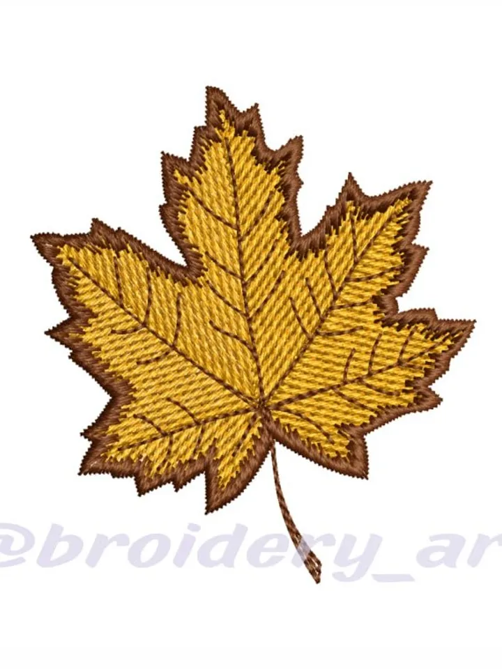 Fall Maple Leaf machine embroidery design