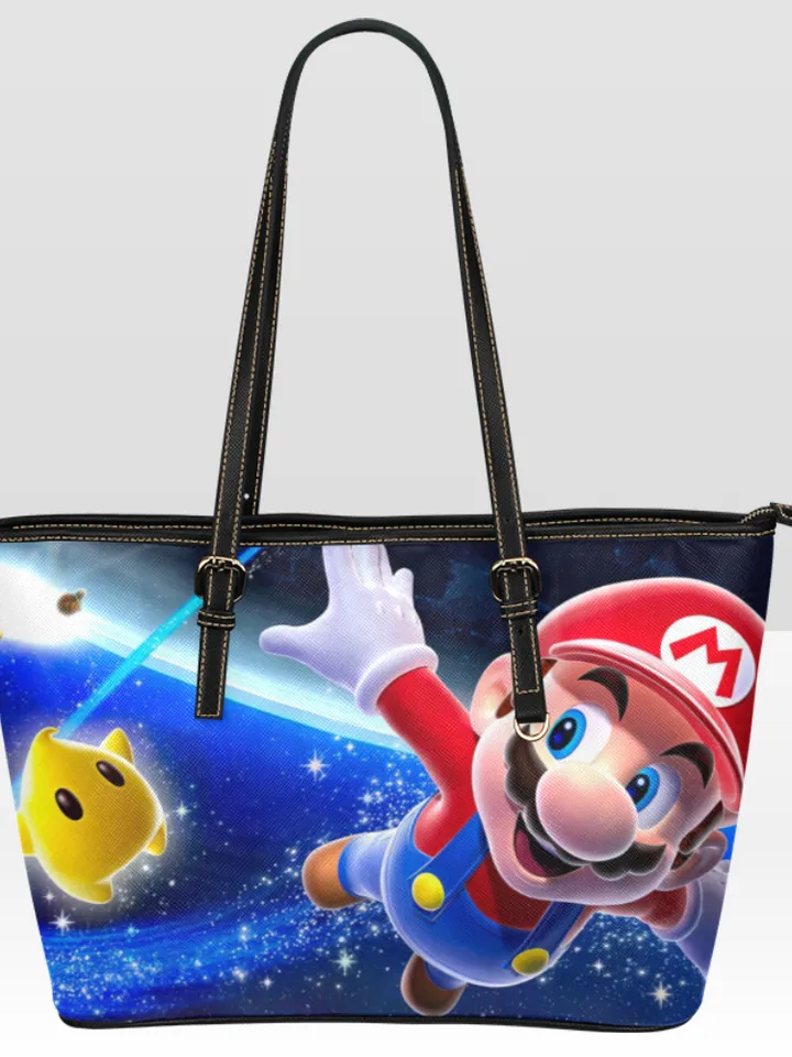 Super Mario Leather Tote Bag