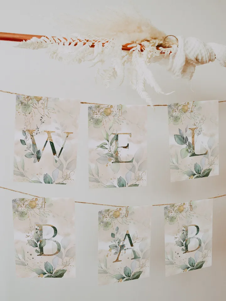 Welcome Baby Banner Winnie the Pooh Party; Winnie Pooh Baby Shower; Editable Welcome Banner; Baby Shower Party Decoration Pooh Wp4