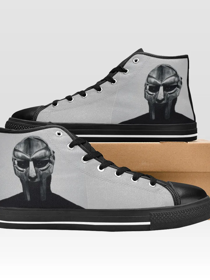 MF Doom Shoes, High-Top Sneakers, Handmade Footwear