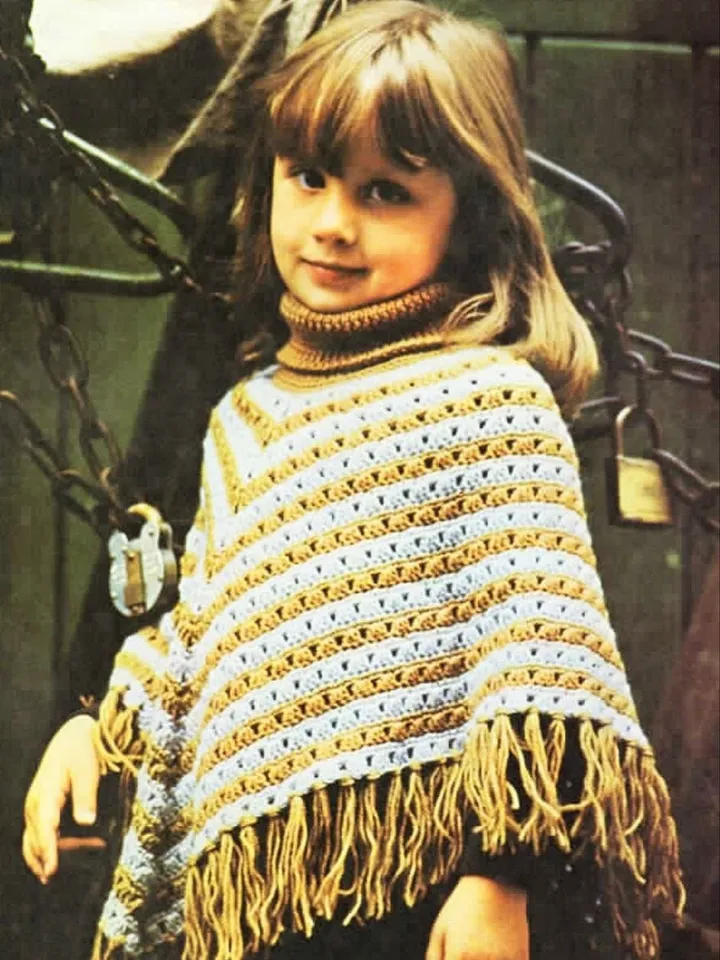 Poncho crochet pattern, girl poncho crochet pattern, easy crochet pattern, poncho cardigan crochet pdf