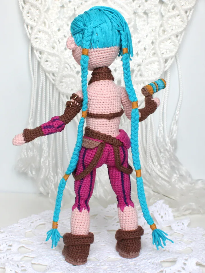 Doll crochet pattern PDF in English Amigurumi doll Jinx Crochet tutorial