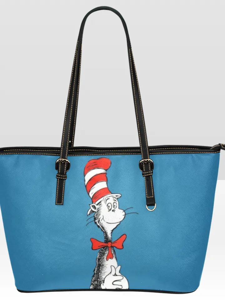 Dr Seuss Leather Tote Bag