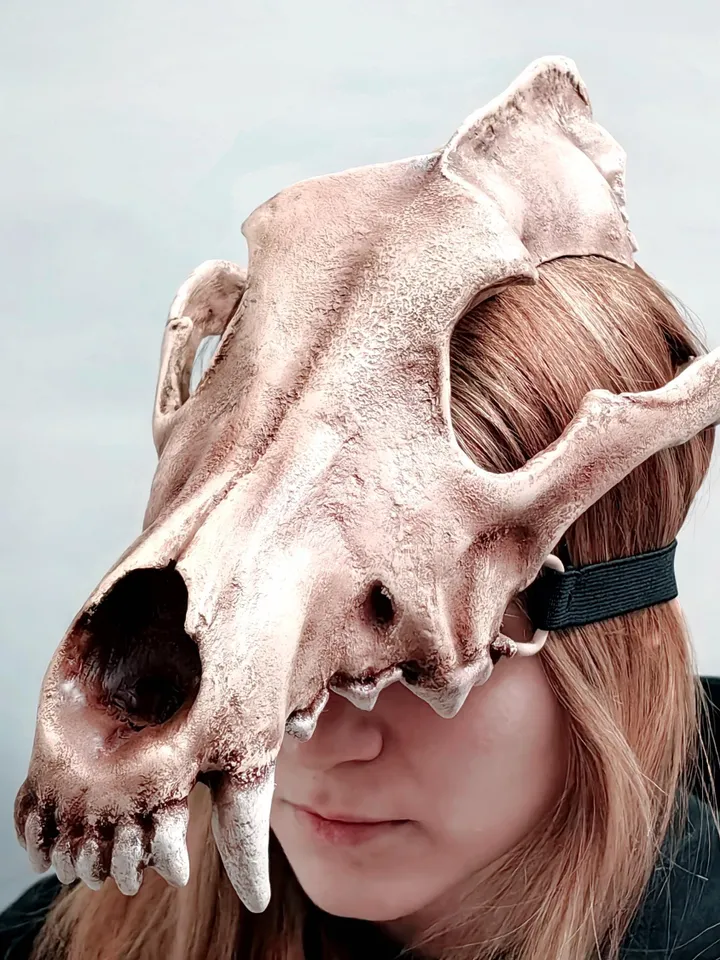 Wolf head mask, Realistic Skull Mask, wolf mask, resin skull mask, tribal headpiece, Headpiece skull, ritual mask, pagan headdress
