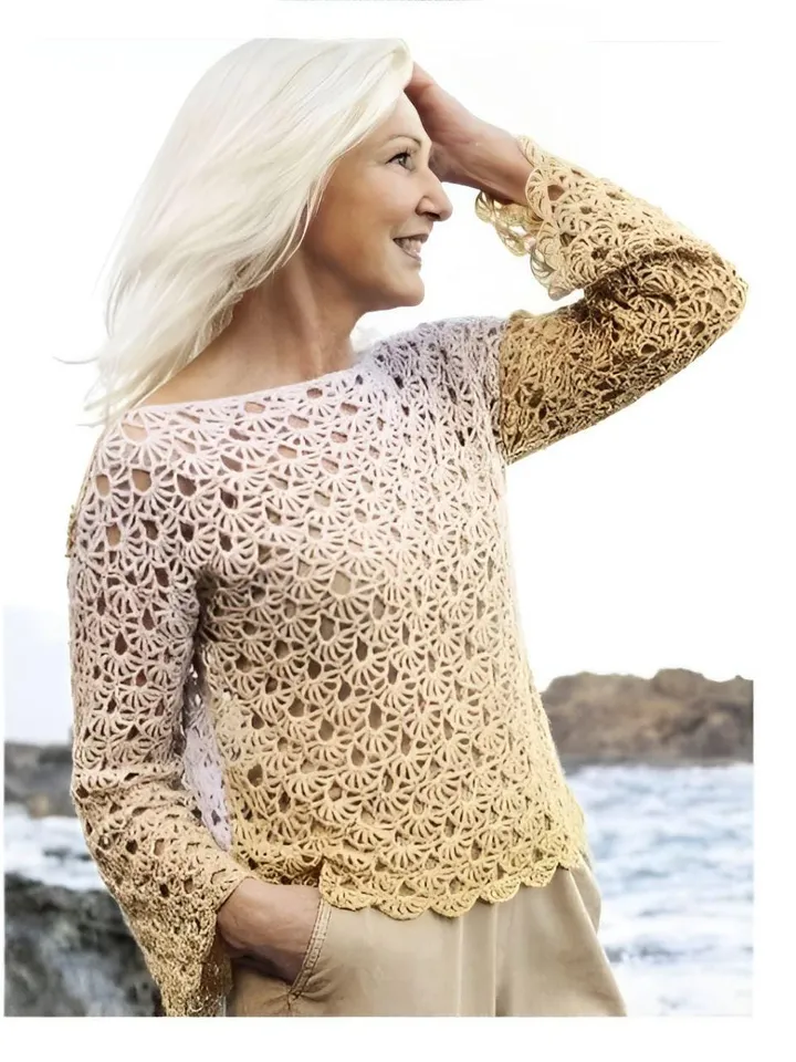 Sweater crochet pattern , summer sweater crochet pattern , easy sweater pdf