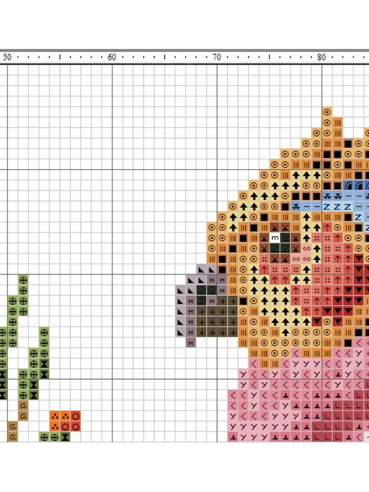 Vintage parrot on flower branch cross stitch pattern retro antique sampler primitive bird flower cross stitch embroidery