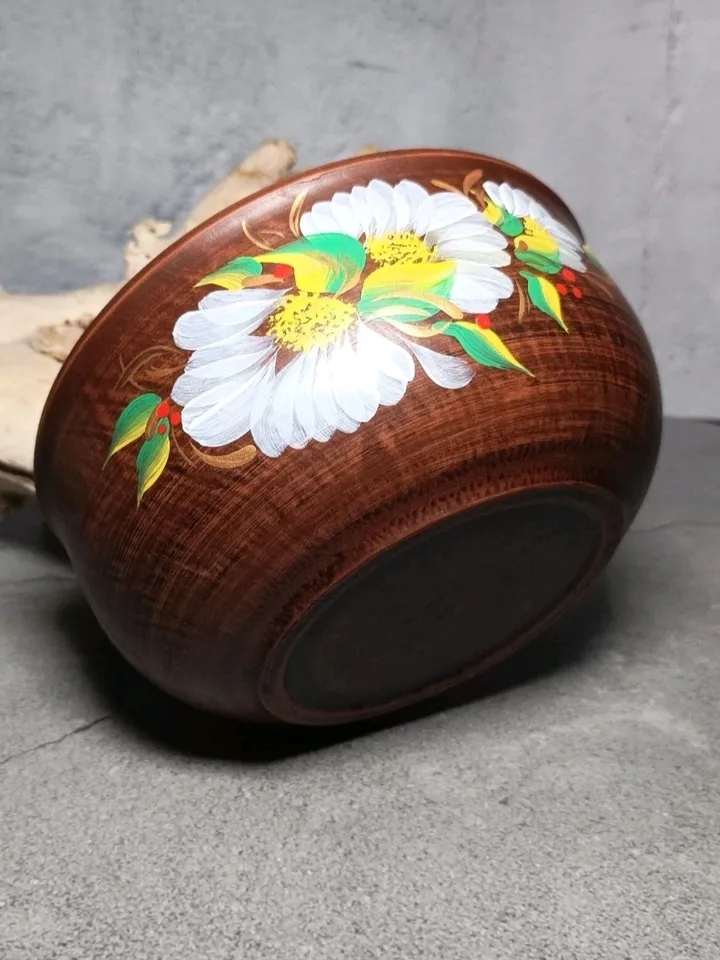 Ceramic deep bowl. Handmade from red clay, pottery clay