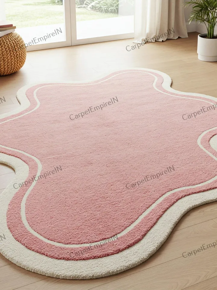 Pink Cloud-Shaped Area Rug | Modern Abstract Rug, Nursery, Home rug, Living Room Rug, Dining decor, Bedroom Rug, 3x5, 4x6, 5x7, 8x10, 10x14