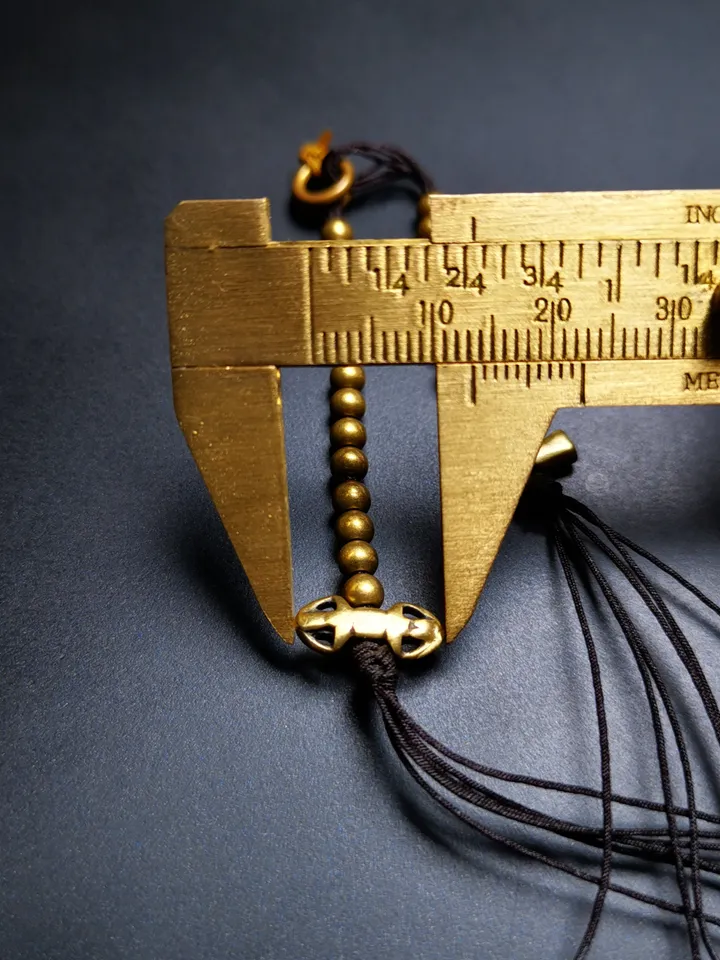 Gandhanra Handmade Tibetan Buddhist Mala Counters,Prayer Bead Counters,with Dorje and Vajra  Pendant, Made of  Brass,Mini Size