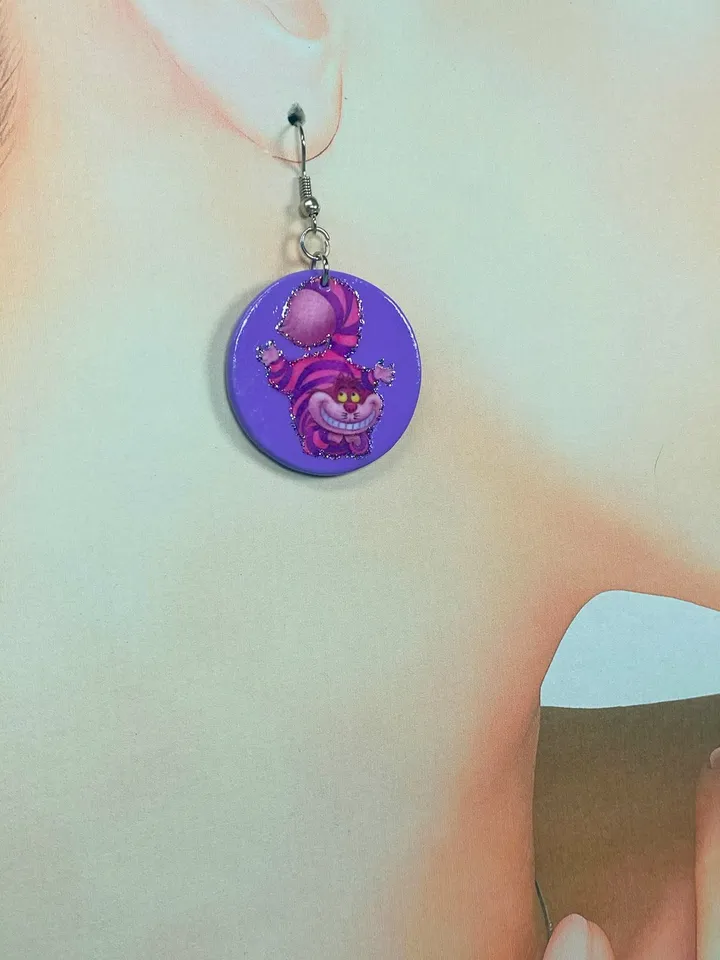 Handmade jewelry set. Cheshire Cat. Bijouterie.