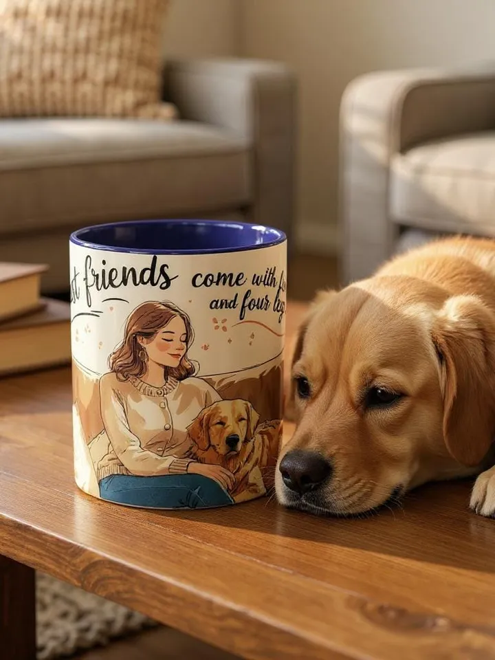 Golden Retriever Mom Mug | Funny Dog Lover Gift | Cute Puppy Coffee Cup | 11oz & 15oz Pet Owner Tea Mug