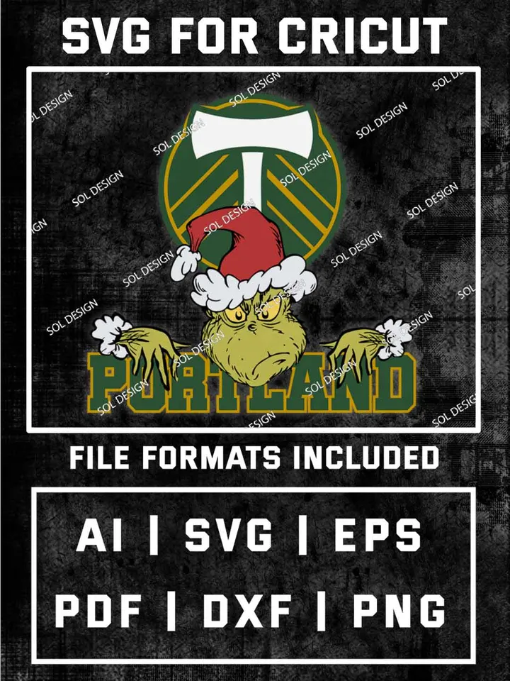 Grinch Portland Timbers SVG, MLS SVG Design, MLS Portland Timbers Logo SVG, MLS Portland Cricut, Christmas Svg, Grinch svg, Digital Download