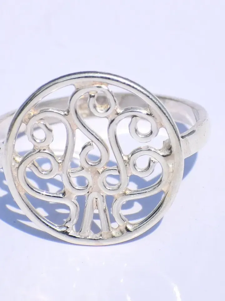 Spiral Ring, Silver Handcrafted Ring, 925 Sterling Silver Ring, Silver Tree Ring, Silver Dainty Ring, Silver Thin Ring, Silver Promise Ring