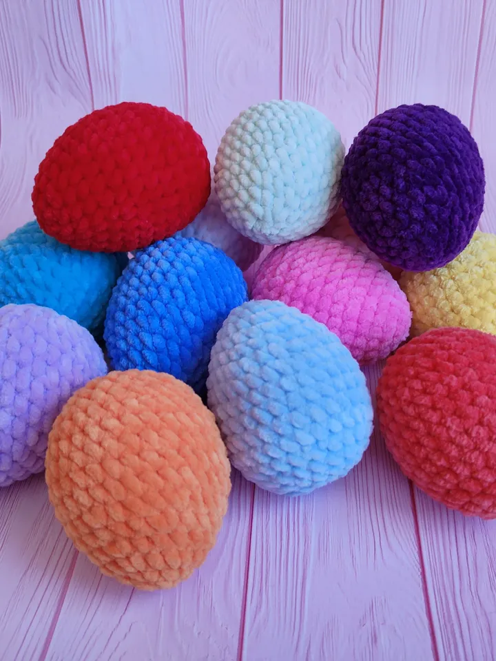 Crochet Egg plush pattern, crochet eggs plushies, amigurumi eggs plush, Easter eggs pattern, Easter egg plush