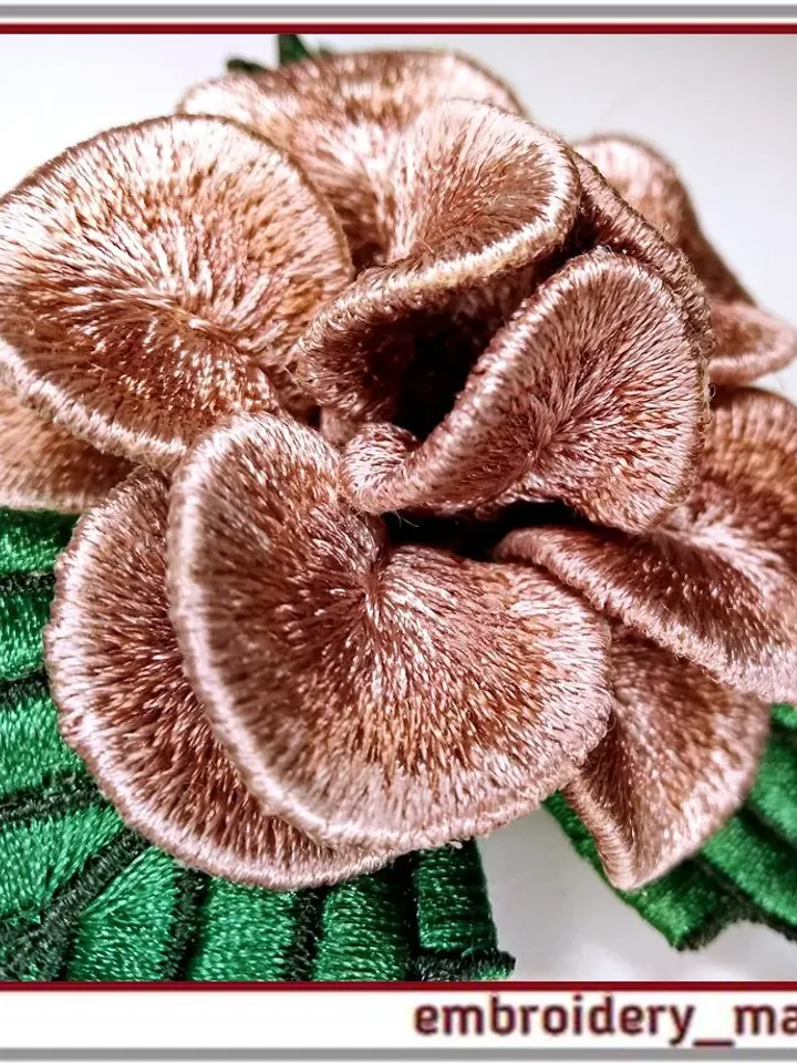 In the hoop Embroidery design 3D flower brooch "Peony"