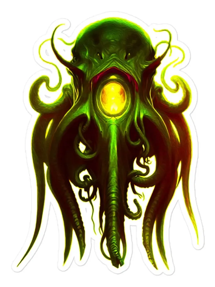 The Deep Ones Kiss-Cut Sticker | HP Lovecraft Vinyl Sticker, Glossy Sticker, Call of Cthulhu Merch, Tabletop Roleplaying Accessory