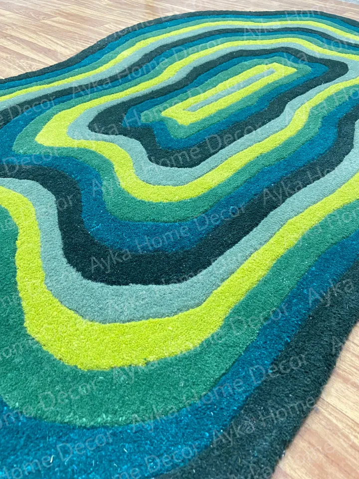 Anthena Hand Tufted 100% Pure Woolen Area Rug For Hall Kitchen Living Room Bed Room Bath Room Dining Room Kids Room Carpet / Christmas