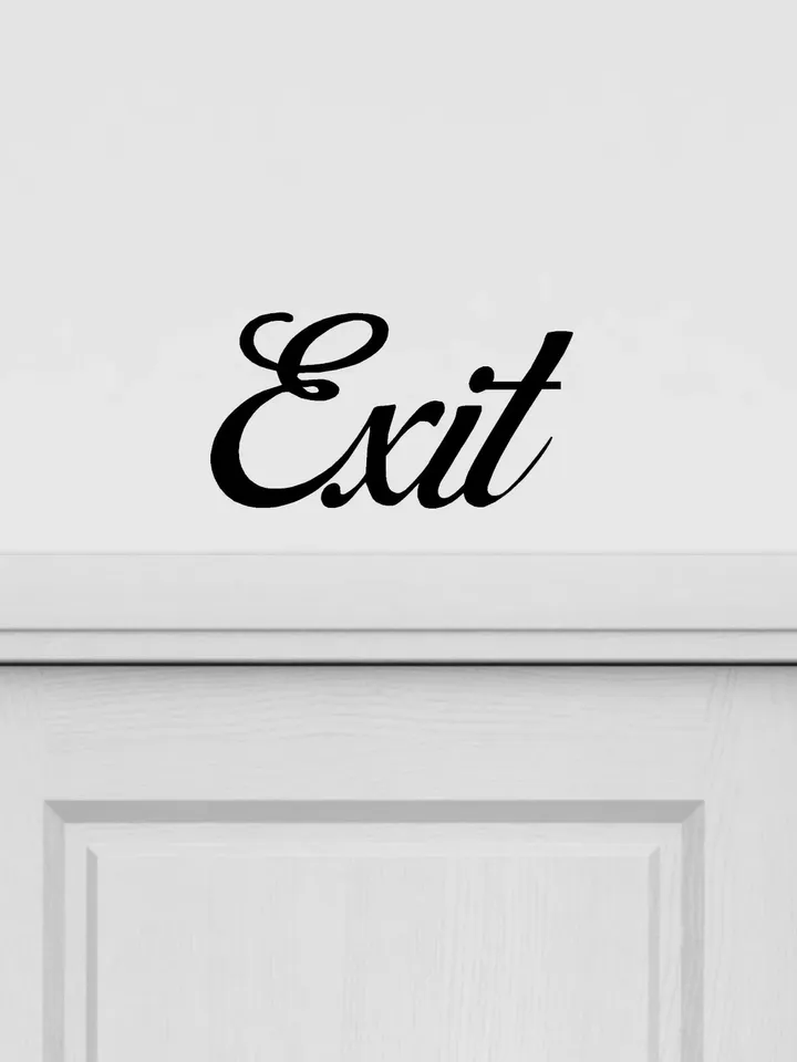 Exit Sign, Metal Word Sign, Exit Room Decor, Boutique Decor, Restaurant Decor