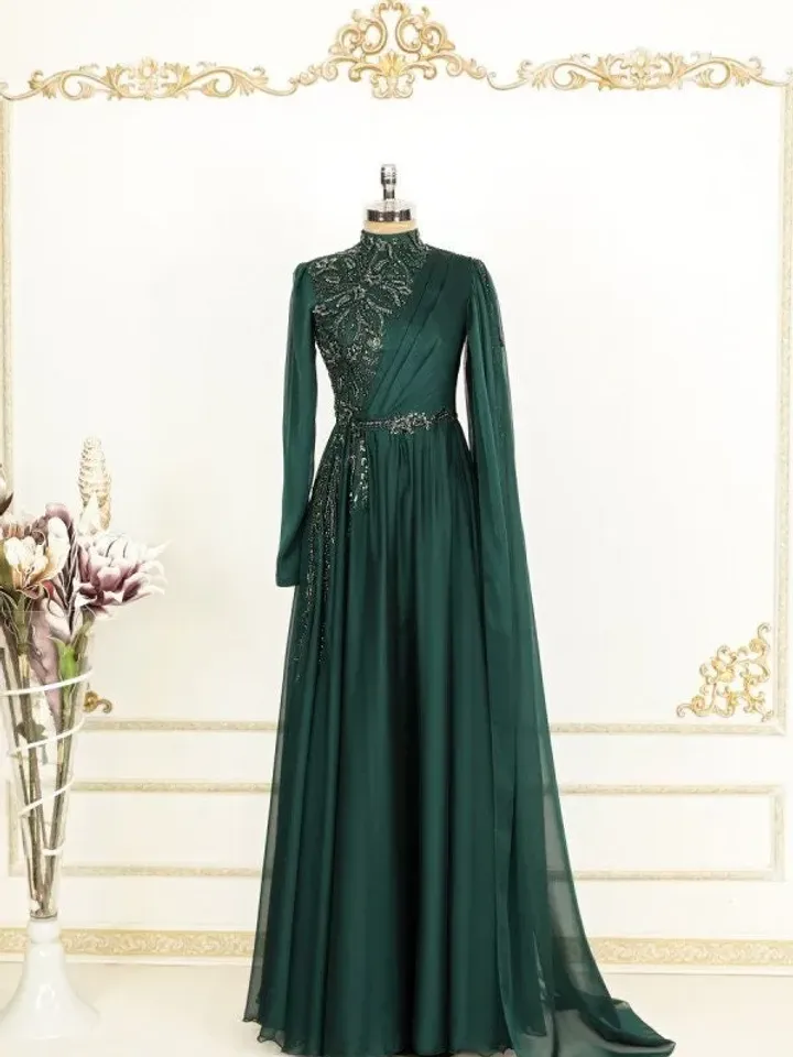 AHUNARE HIJAB - Wedding Dress, Muslim Evening Gown, Nikah, Islamic Wedding, Engagement, Bridesmaid