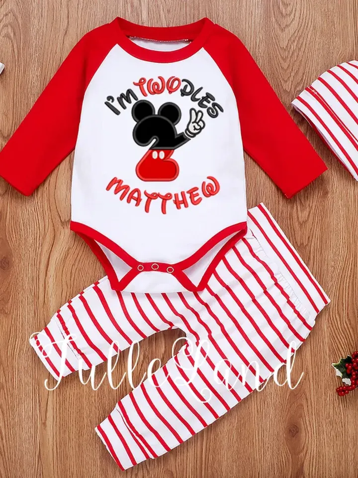Im twodles Oh twodles Birthday I'm Twodles Mouse Silhouette Second 2nd Birthday Design applique for Machine Embroidery