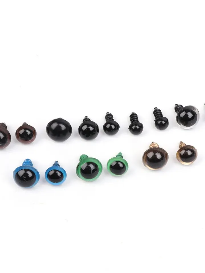 Colourful Plastic Safety Eyes for Craft Doll Making Packaged by Grid Box (6/8/9/10/12mm)