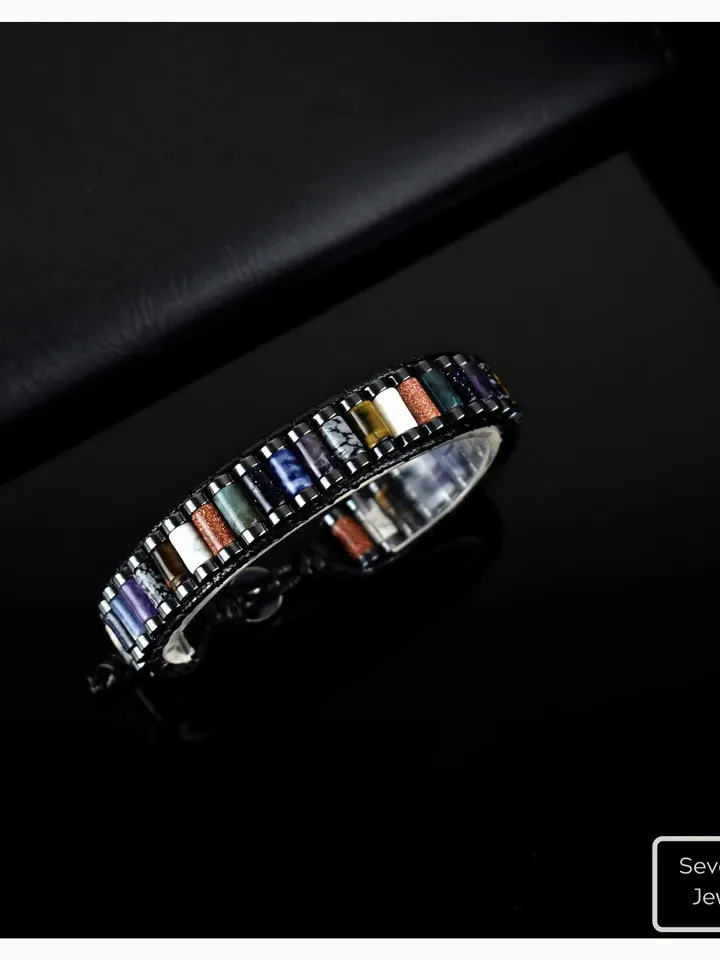 Authentic Gemstone Bracelet, Tiger's Eye, Obsidian, Sunstone, Sodalite, Amethyst, Howlite, Indian Agate, GoldStone, Genuine Christmas Gifts
