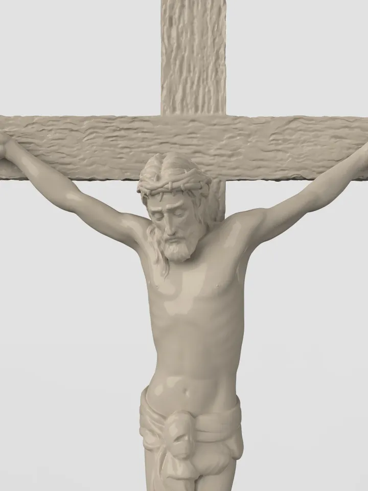 3D Model STL CNC Router file 3dprintable Catholic Cross Set 2