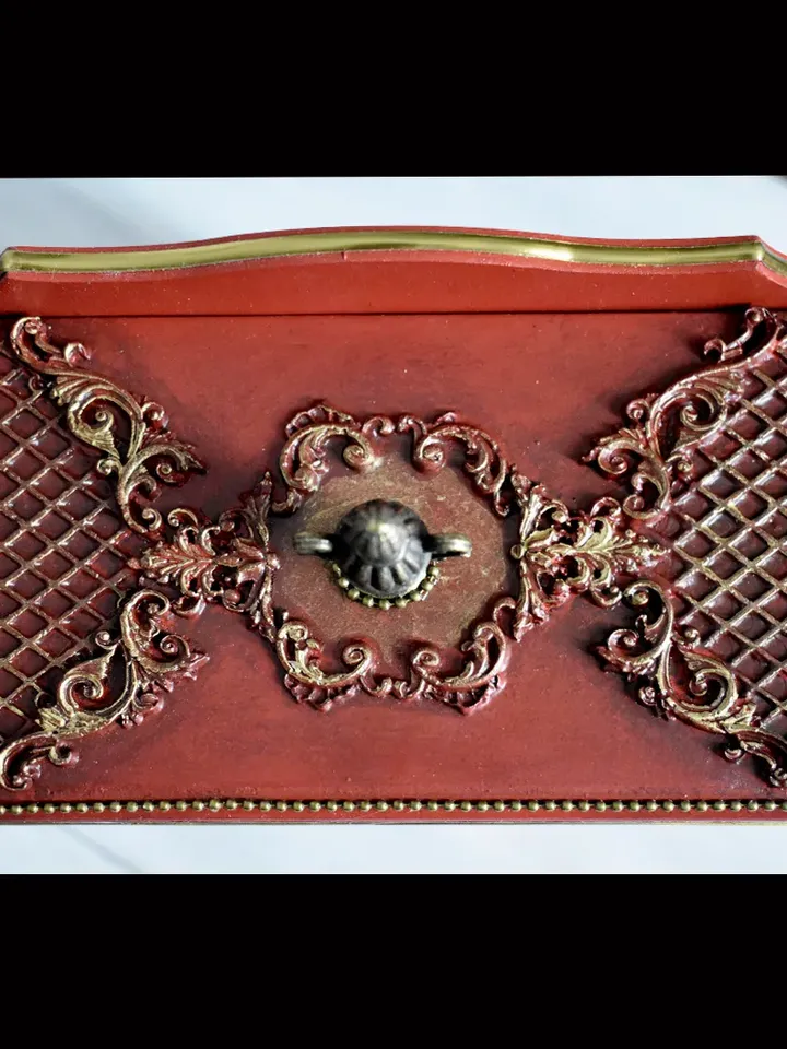 Red Double Teahouse for Storing Disposable Tea Bags CROWN