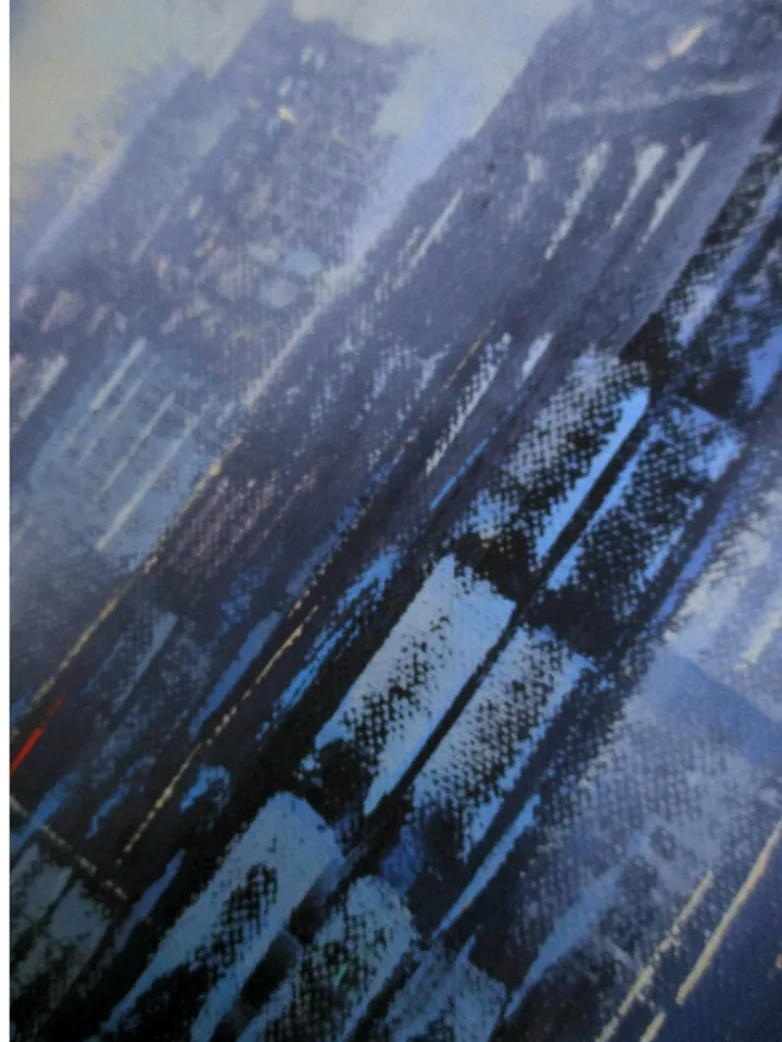 Cyberpunk Painting "NIGHT LIGHTS" Original Oil Painting on Canvas, Modern City Original Art by "Walperion Paintings"