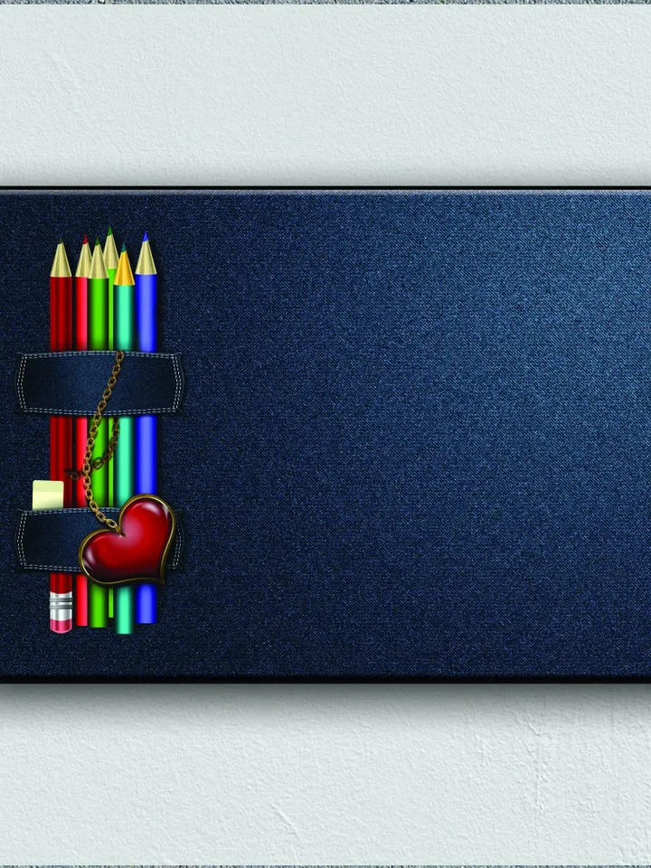 Pencil case Print on Canvas , Floating Frame Option, Modern Wall Art, Extra Large Canvas Wall Art