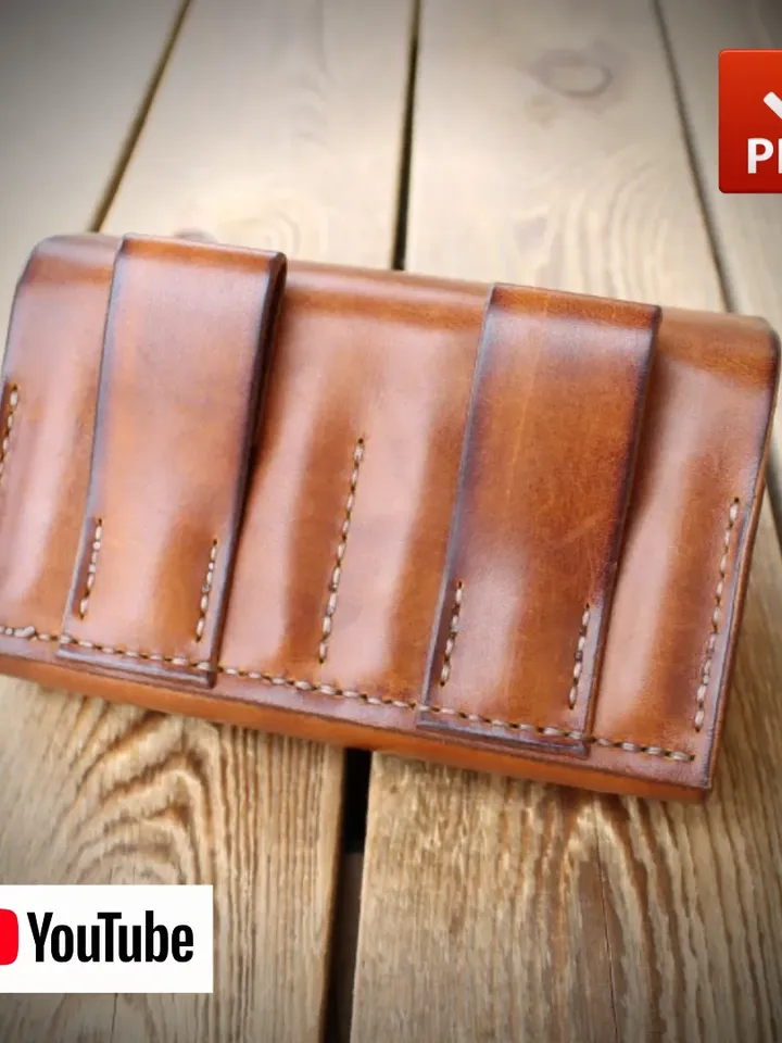 PDF pattern leather Bandolier for 12 rounds of 12 gauge. OTH11