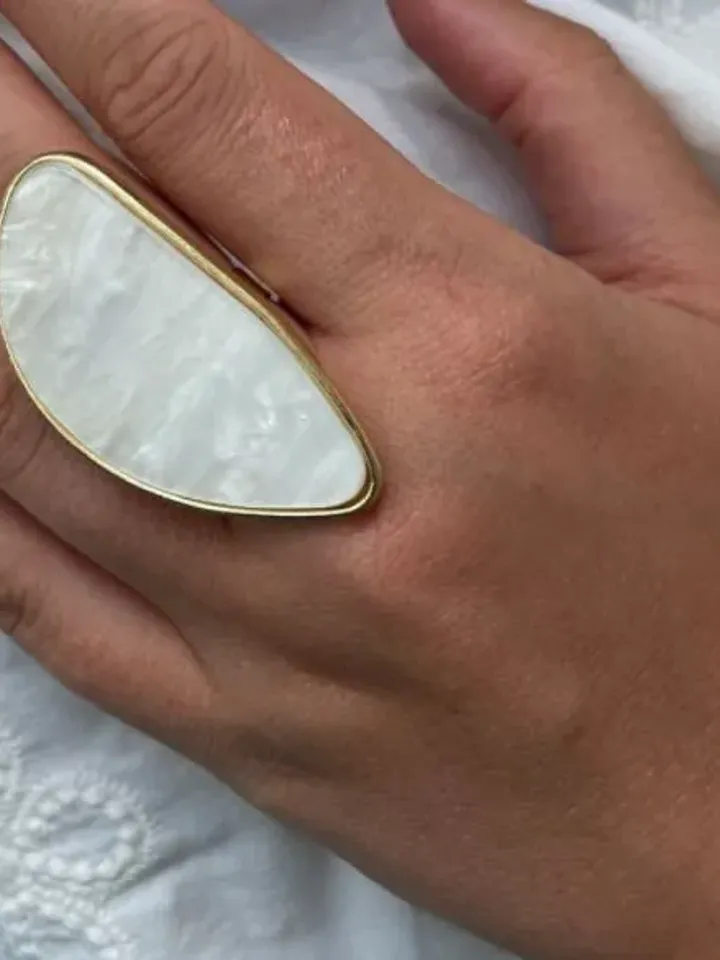 Pearl Ring, Pearl Look Ring, Big Pearl Ring, Gold Pearl Ring, Pearl Ring Gold, Adjustable Pearl Ring, gold pearl ring large stone