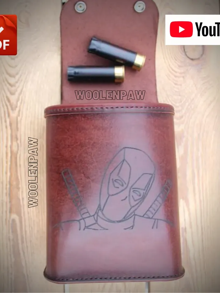 Leather pattern - shotgun ammo pouch. BG19