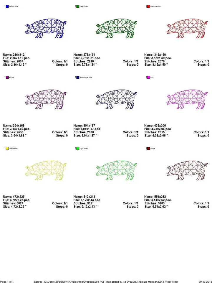 Pig embroidery designs Piggy Machine embroidery design Farmer animals Embroidery redwork Instant Download.