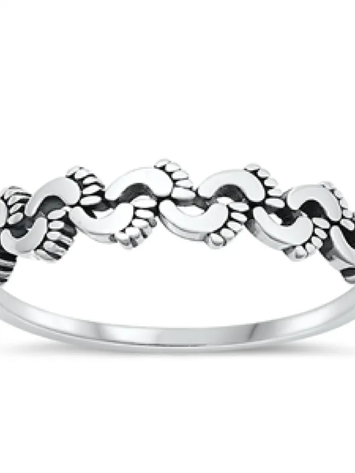 Sterling silver footprints in the sand ring · Women's Sterling Silver Footprints in the Sand feet Ring · Footprint toe ring · Inspiration