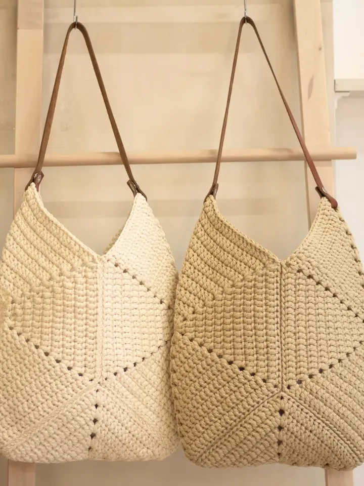 Crochet Bag Pattern PDF, Symmetry bag, Tote bag DIY, Beach Bag, Shopping bag, Shoulder bag, boho handbag