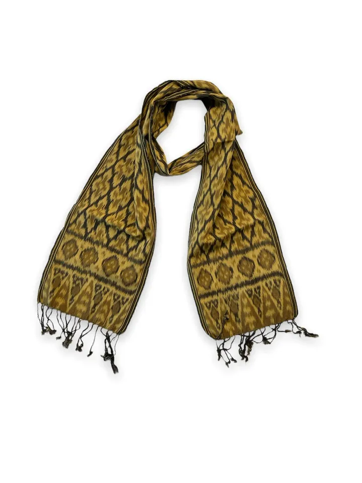 Handwoven Ikat Tapestry | Handmade Ikat Scarf | Bohemian Home Decor | Tropical Home Decor
