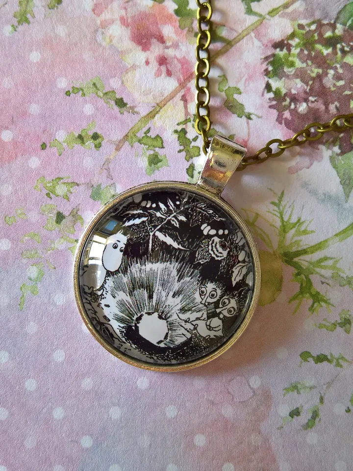 Moomin with Thingumy and Bob pendant Moomin necklace