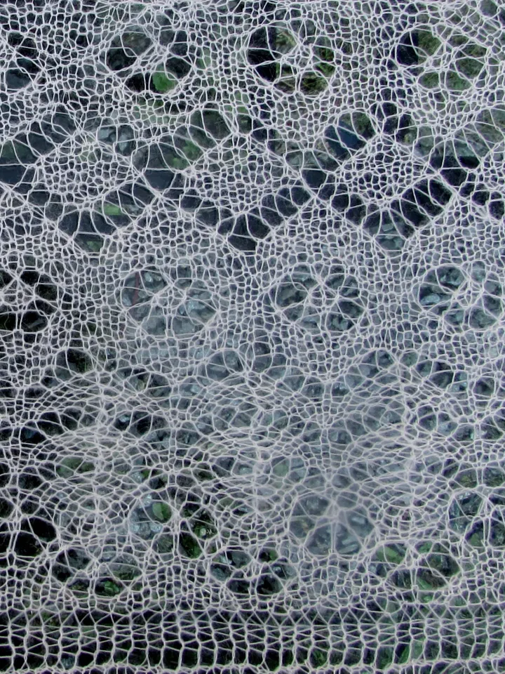 Heirloom, Shetland, Christening, Jackie Shawl, Hand Knit, cobweb, 48" square