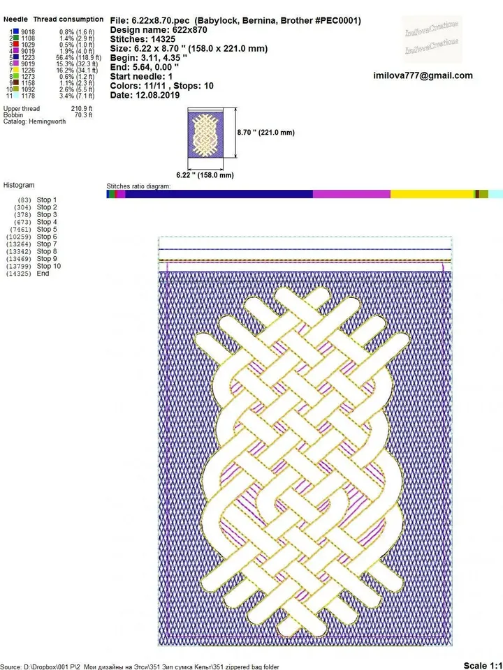 cosmetic bag embroidery designs zippered bag travel zip bag embroidery designs. ITH zippered bag Embroidery Design. File Instant Download