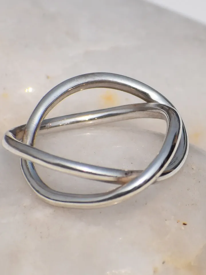 thumbnail image 2 of Minimal Design 925 Sterling Silver Men's Ring With Husn-i Calligraphy \"Hasbiyallah\" Written... 2 of 11