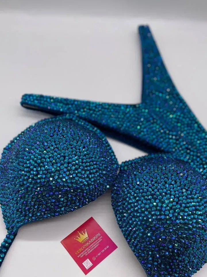 Competition Figure Suit with Crystals/Competition Suit/Posing Suit/Rhinestone Fitness NPC,IFBB,WBFF